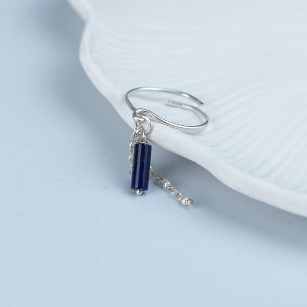 Lapis Lazuli & Pearl Chain Ring (Project Handmade)