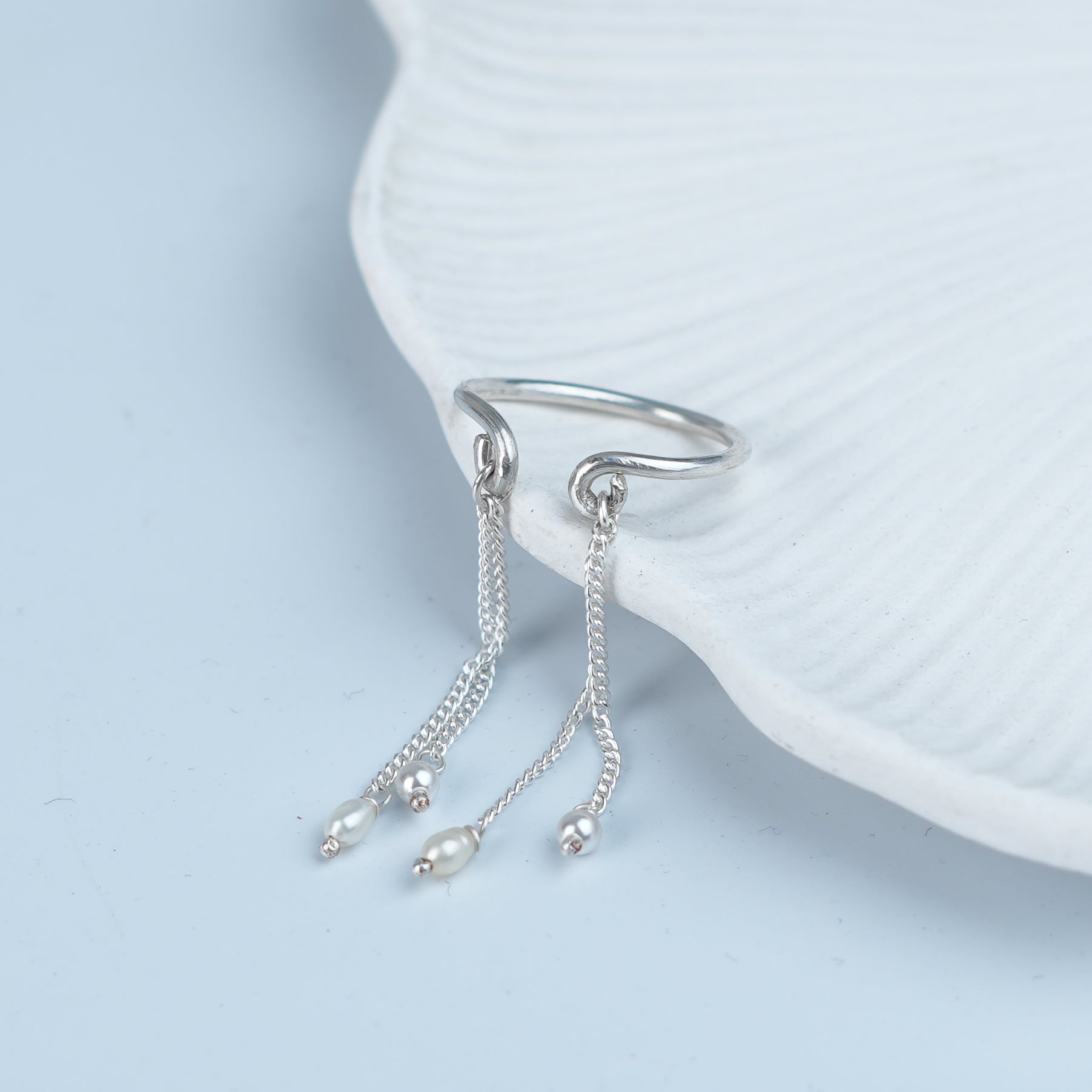 Chain & Pearl Ring (Project Handmade)