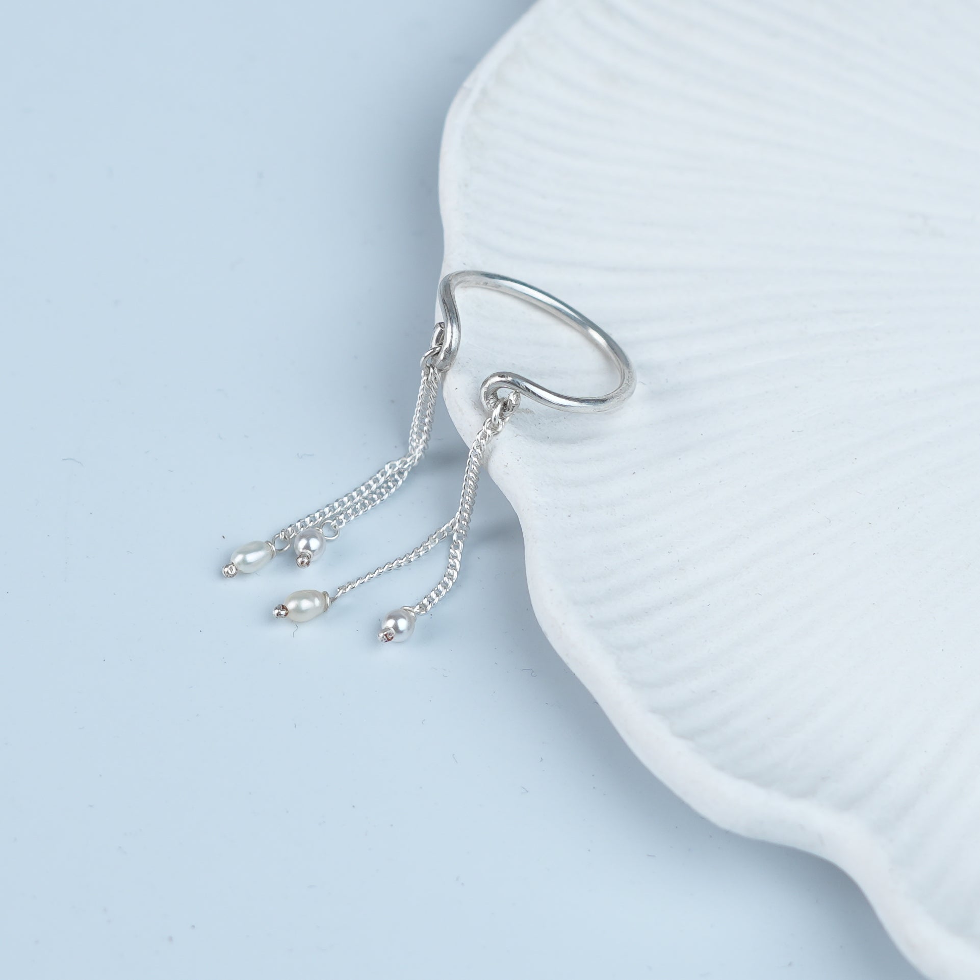 Chain & Pearl Ring (Project Handmade)