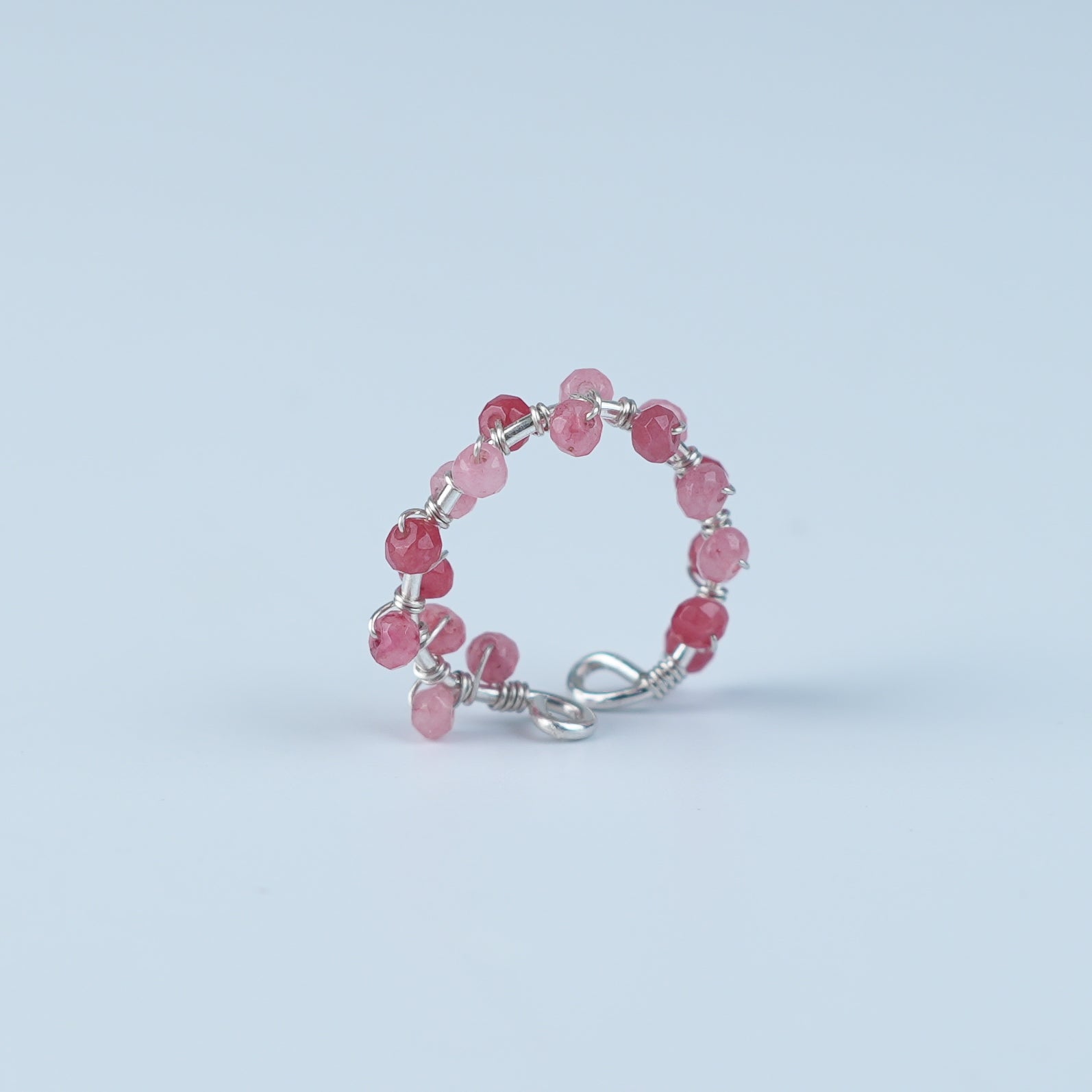Pink Jade Twisted Ring (Project Handmade)