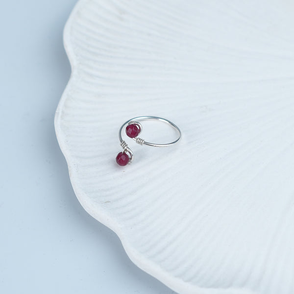 Pink Jade Ring (Project Handmade)