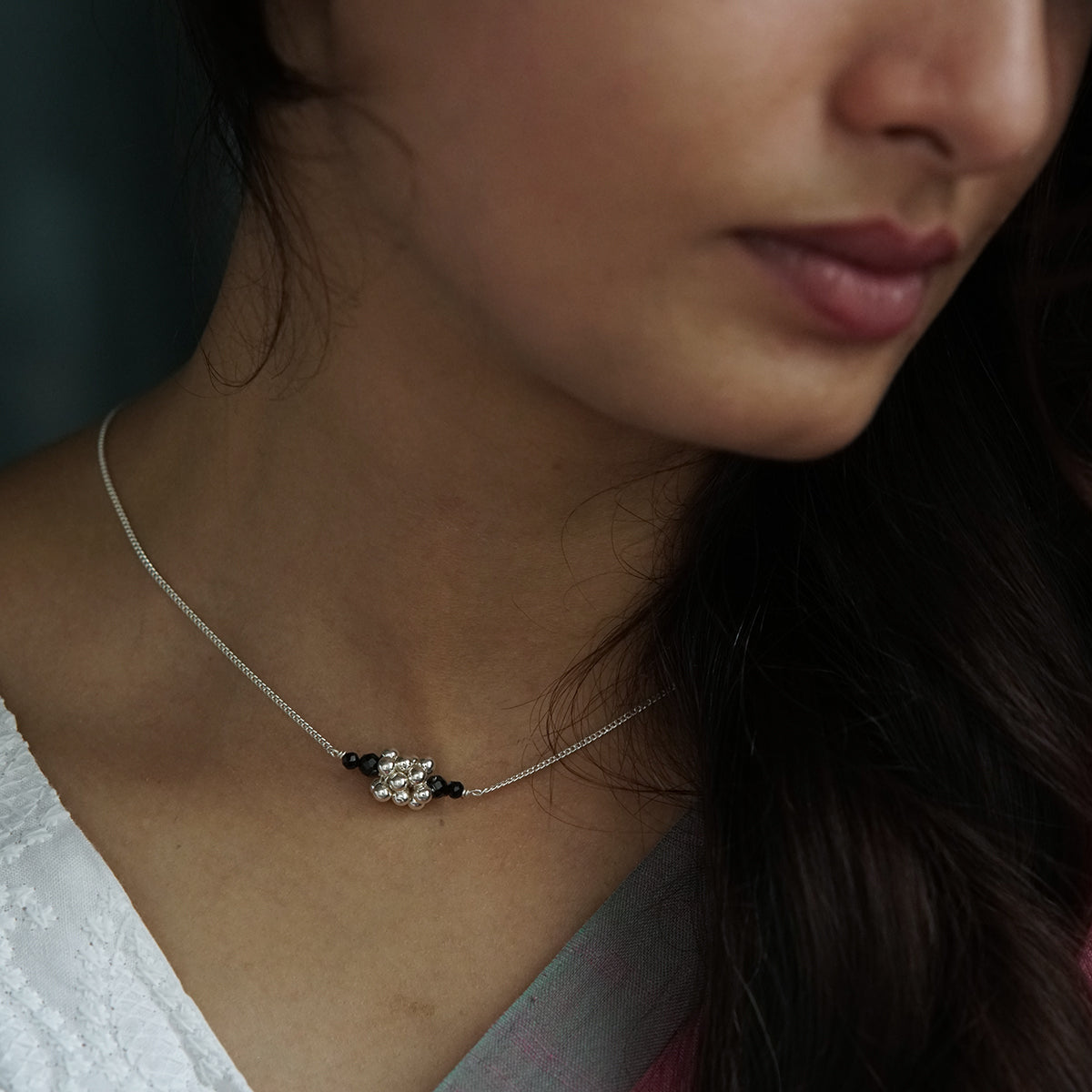 Silver Bead Chain Mangalsutra