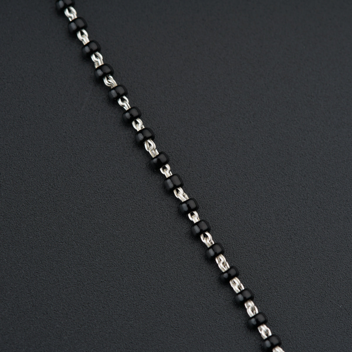 Handmade Silver Mangalsutra with Silver Beads