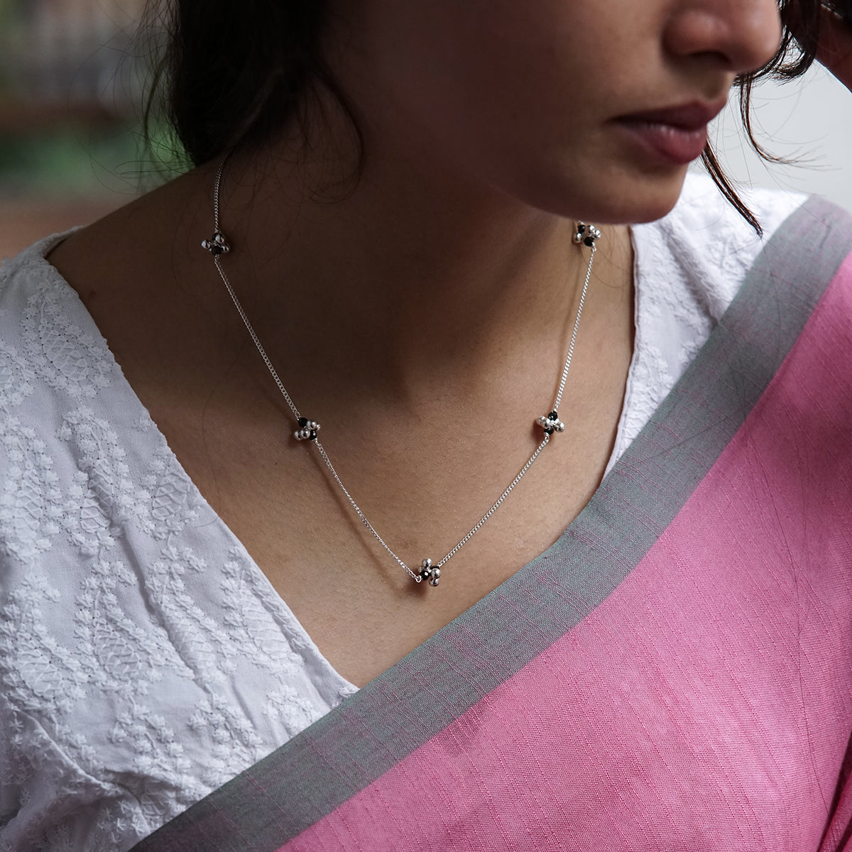 Silver Ghungroo Bunch Chain Mangalsutra