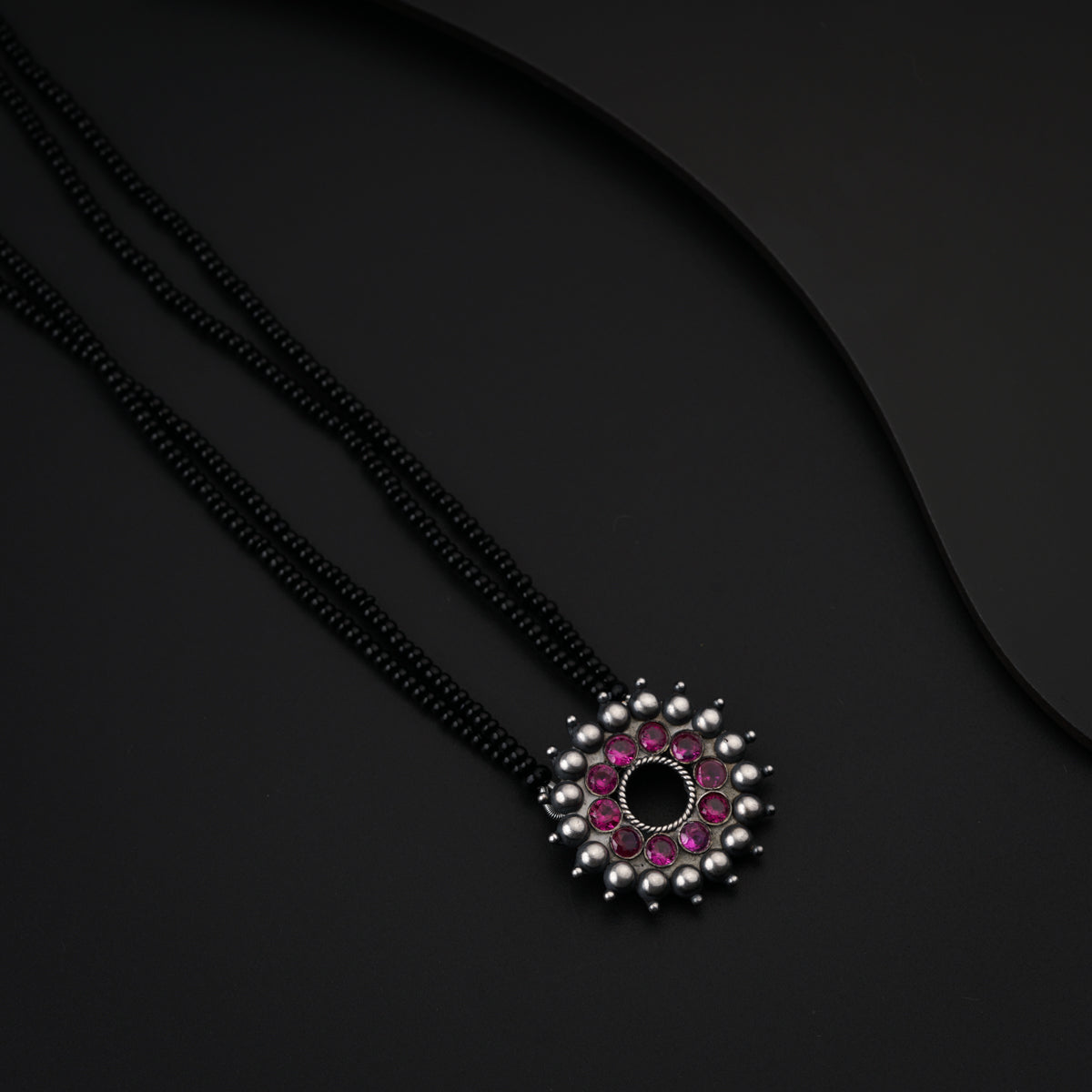 Karwar Chakra Pink Stone Mangalsutra