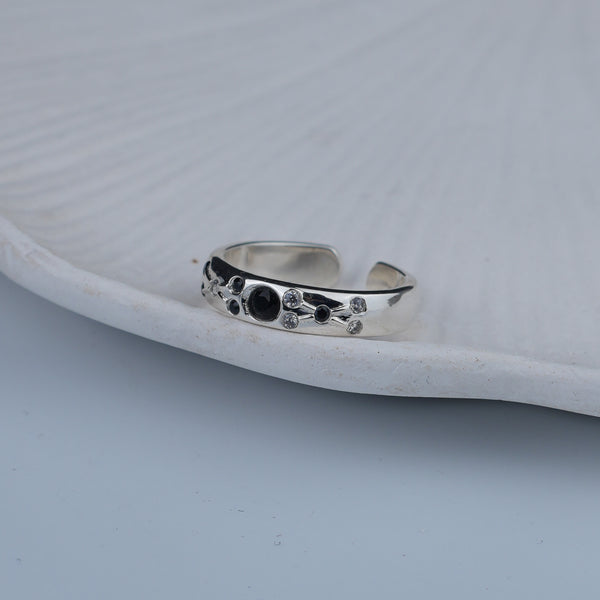 Silver Convex Mangalsutra Band Ring