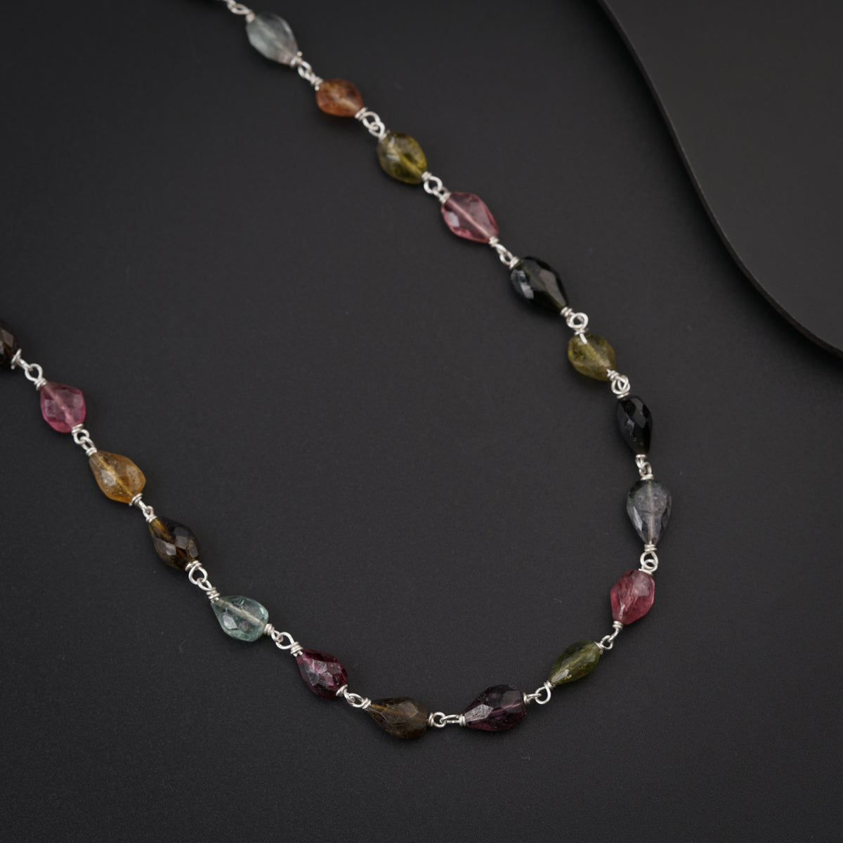 Multicolor Tourmaline Silver Set