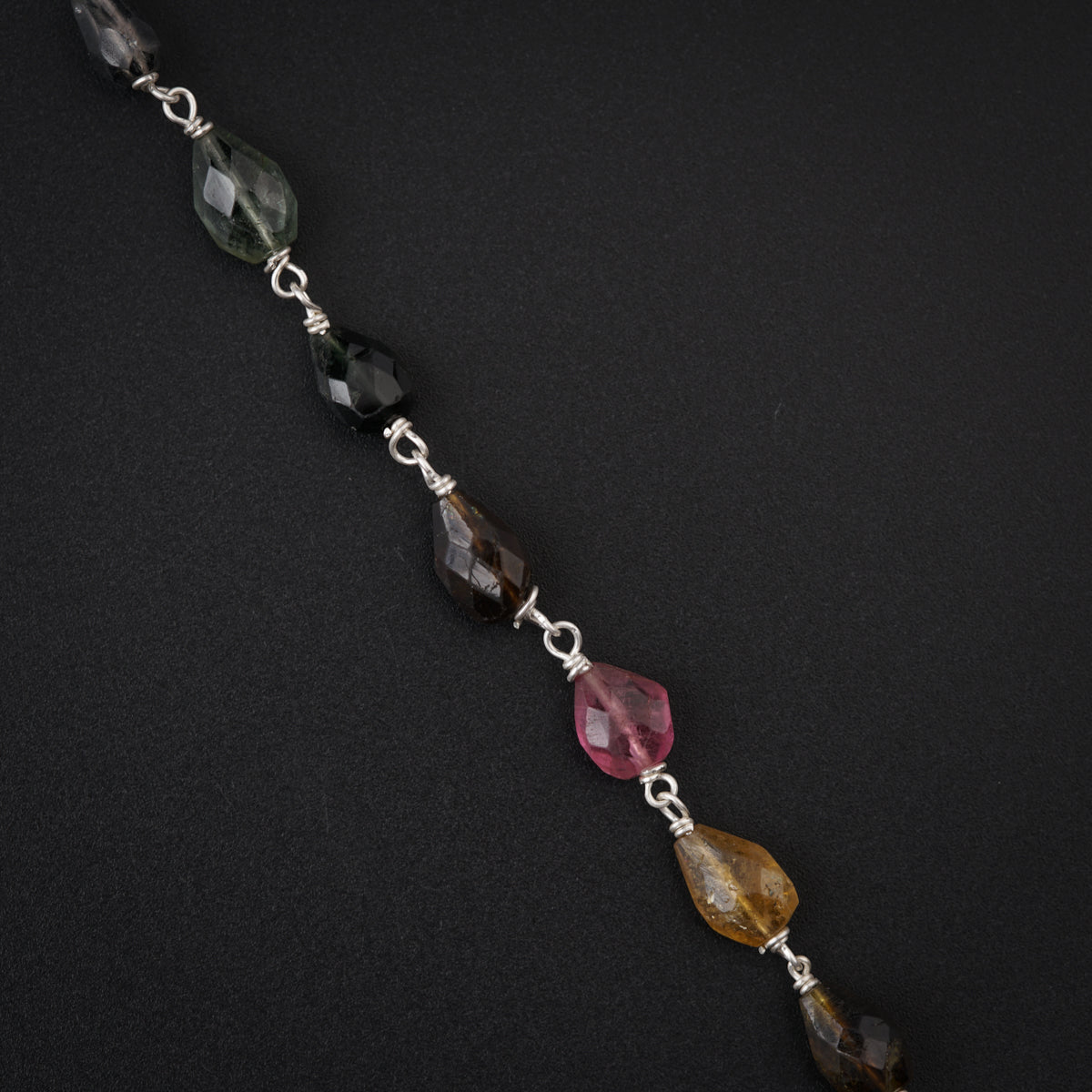 Multicolor Tourmaline Silver Set