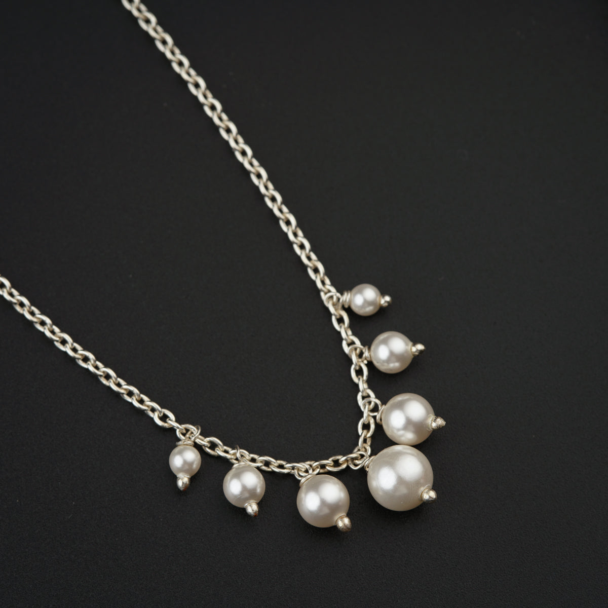 Silver Chain with Pearls