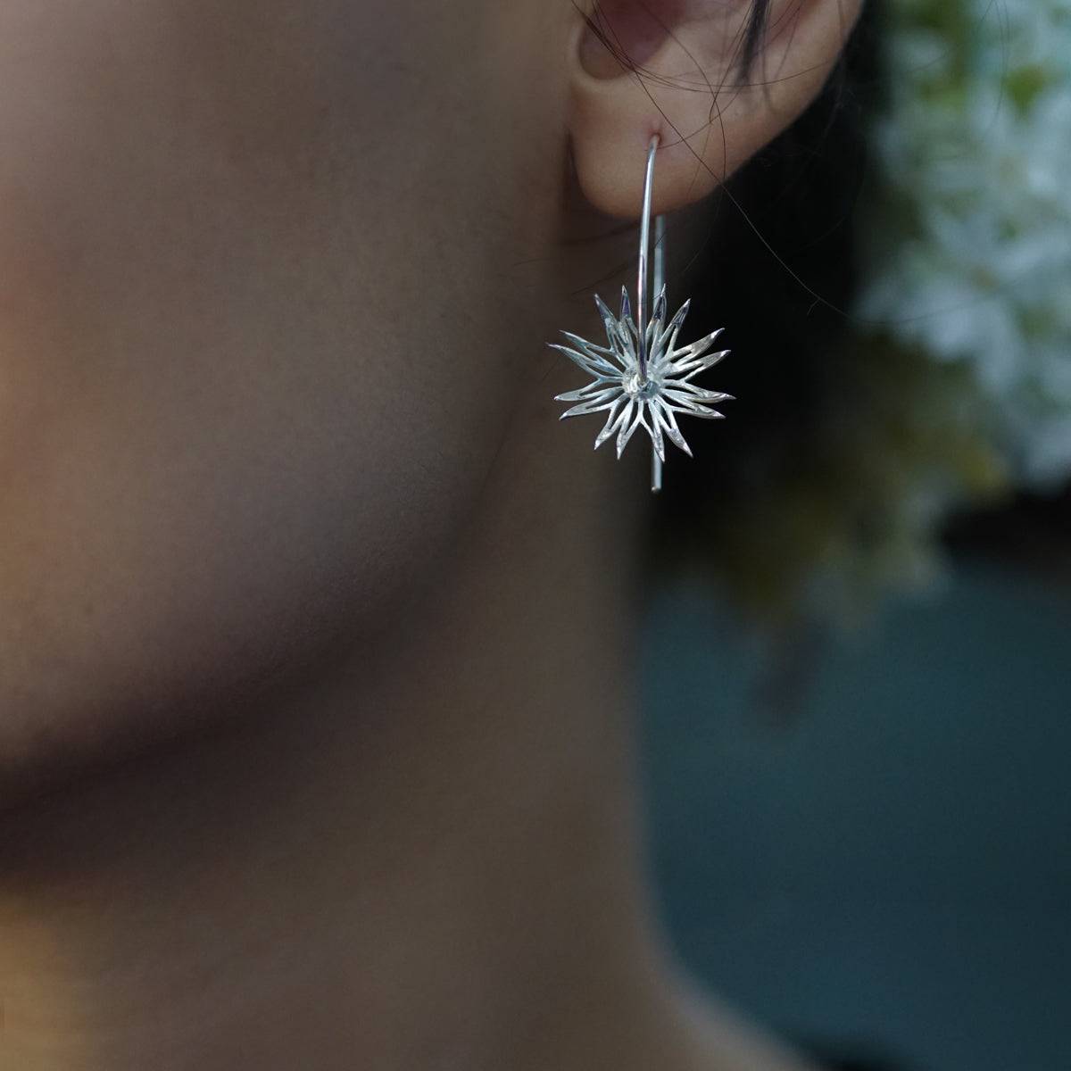 Sterling Silver Earrings - Bakul Flower