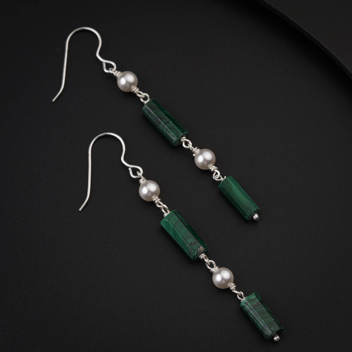 Malachite Silver Earring