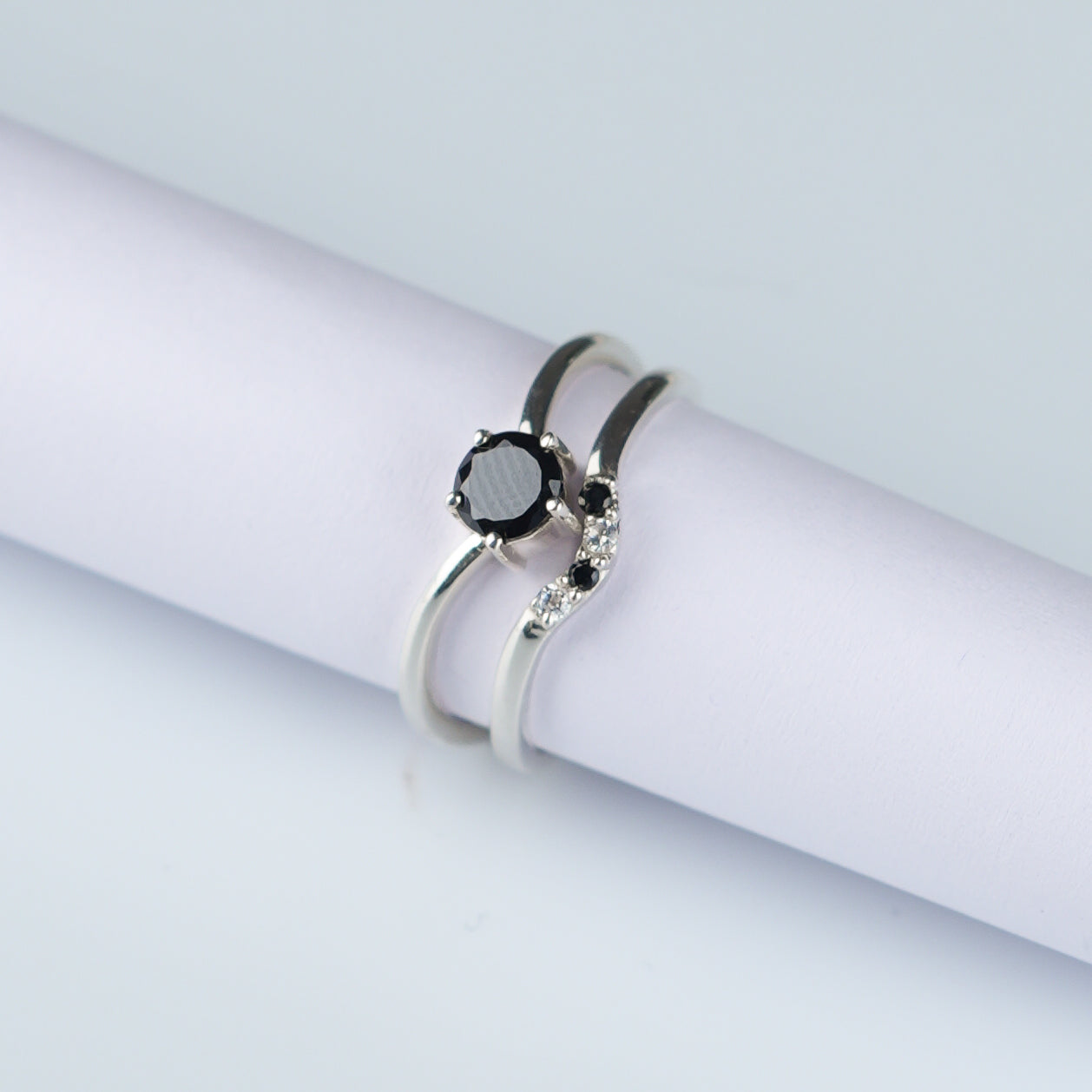 Chevron Mangalsutra Stackable Ring