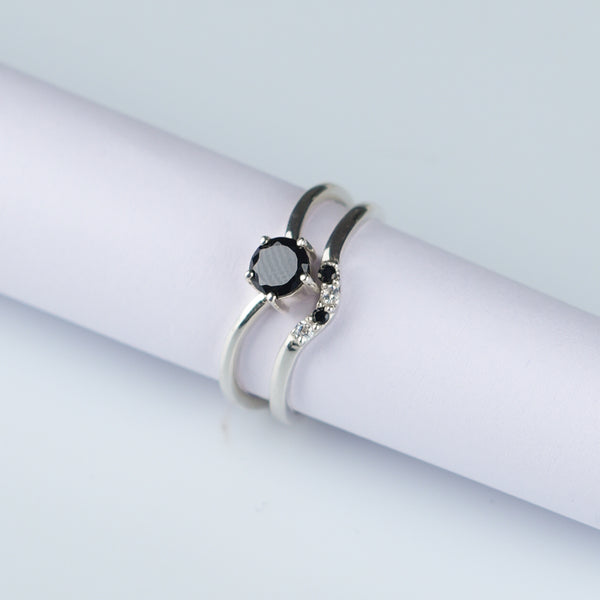 Chevron Mangalsutra Stackable Ring