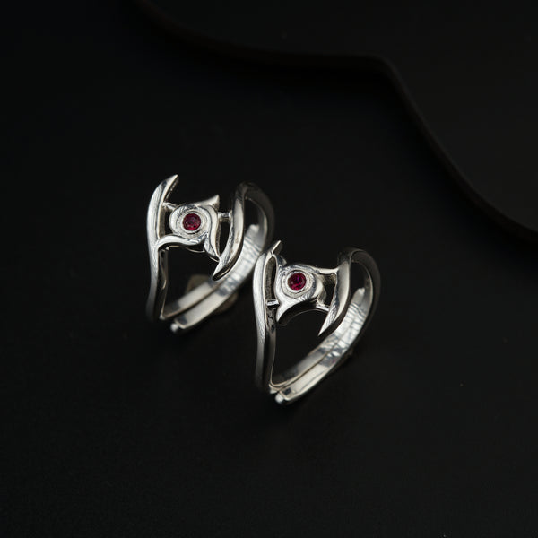 a couple of rings sitting on top of a table