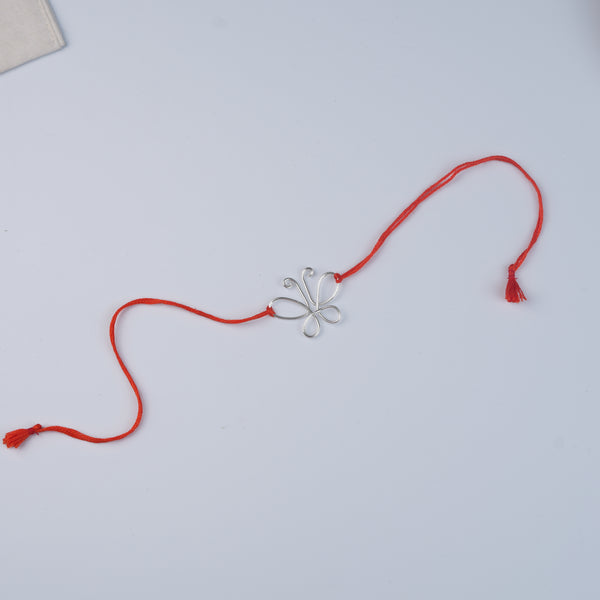 Silver Wire Bent Butterfly Rakhi (Project Handmade)