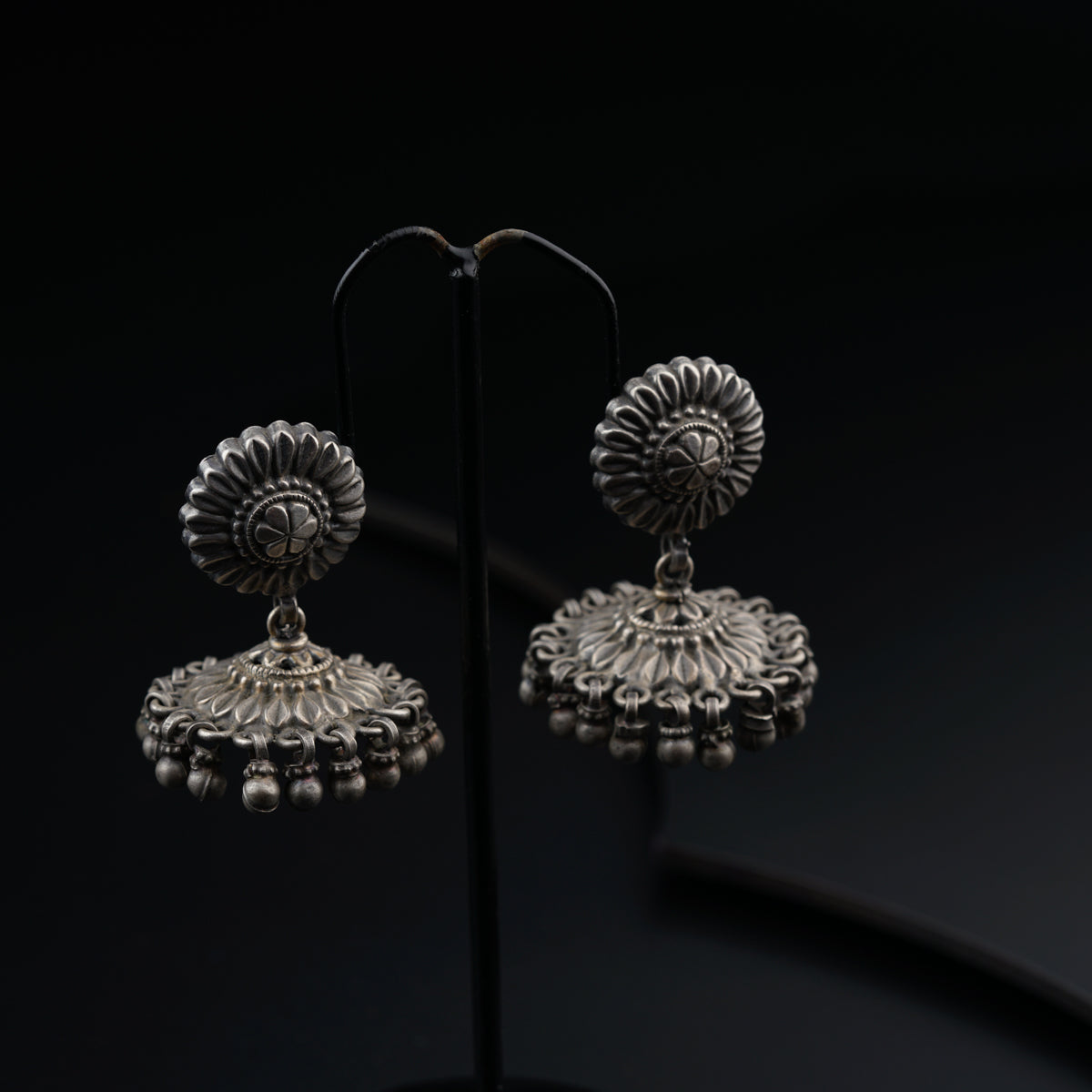 Antique Silver Jhumkis