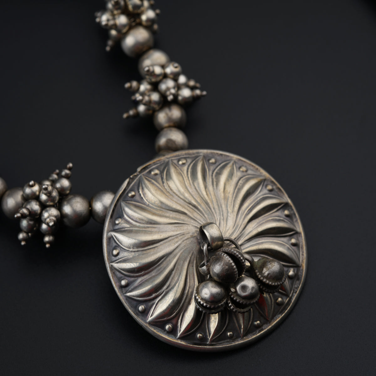 Handmade silver Bead Necklace