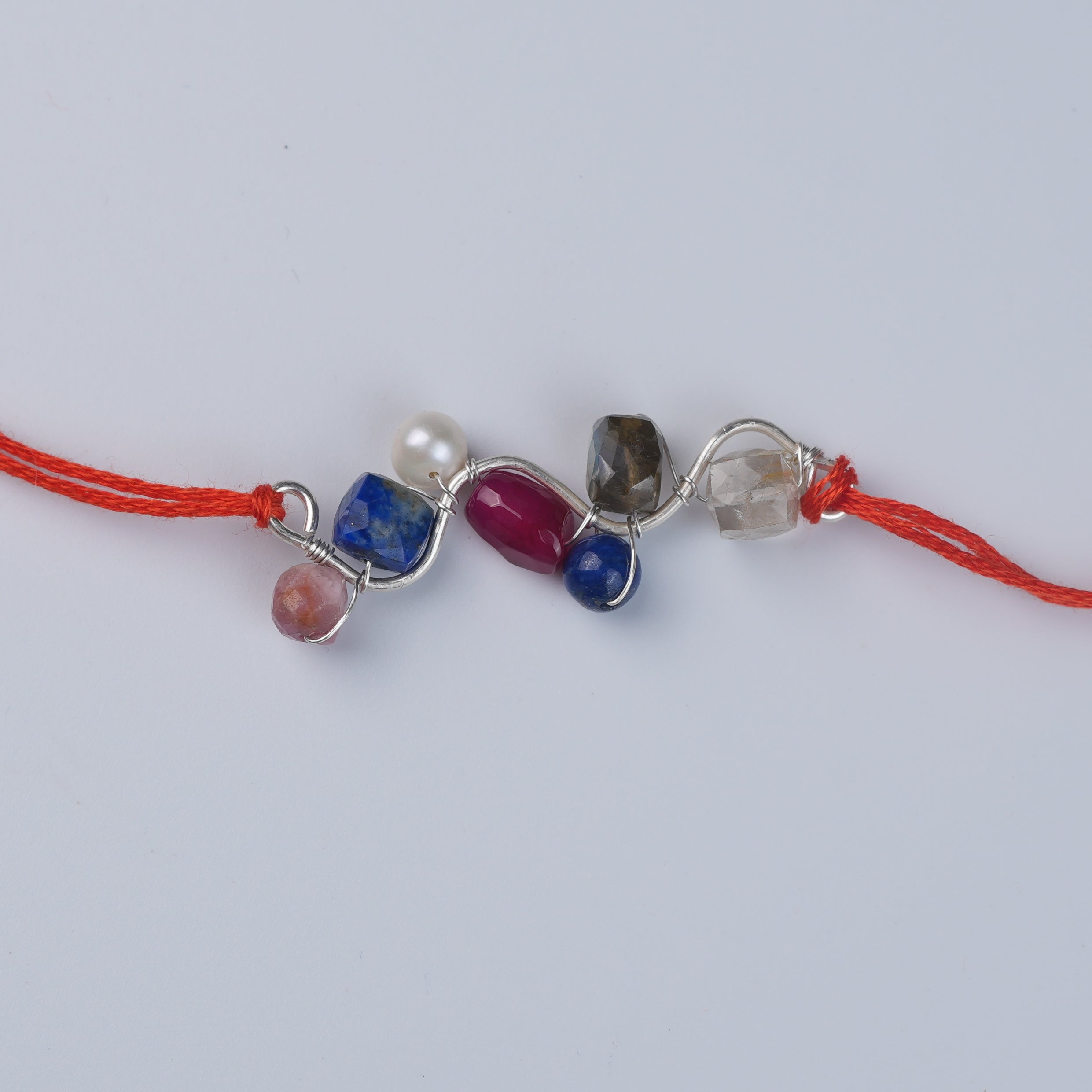 Multicolour Stone Wrapped Rakhi (Project Handmade)