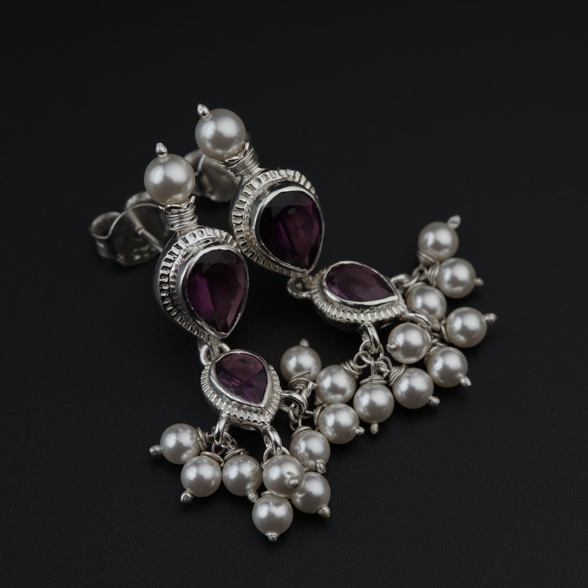 Amethyst Tanmani Set with Pearls
