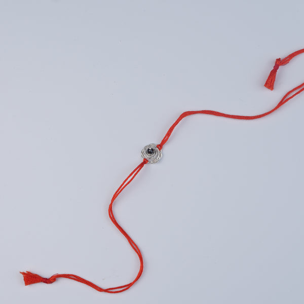 Black Spinel & Rose Rakhi (Project Handmade)