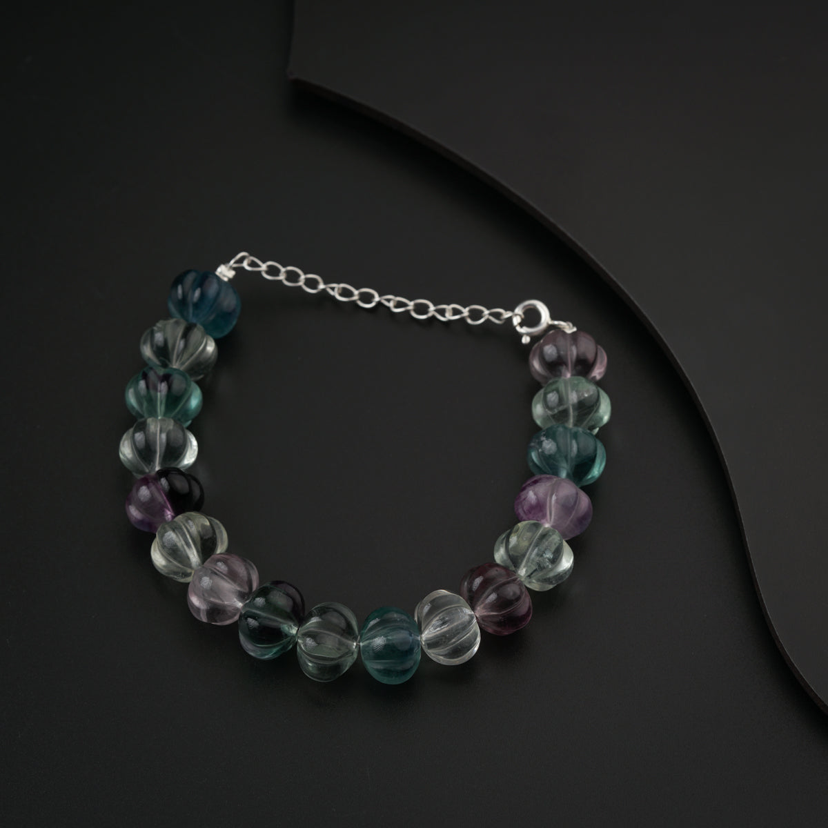 fluorite Stones Silver Bracelet