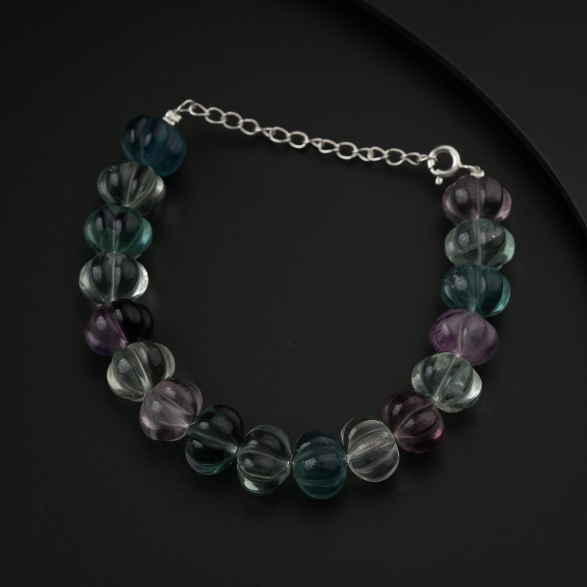 fluorite Stones Silver Bracelet