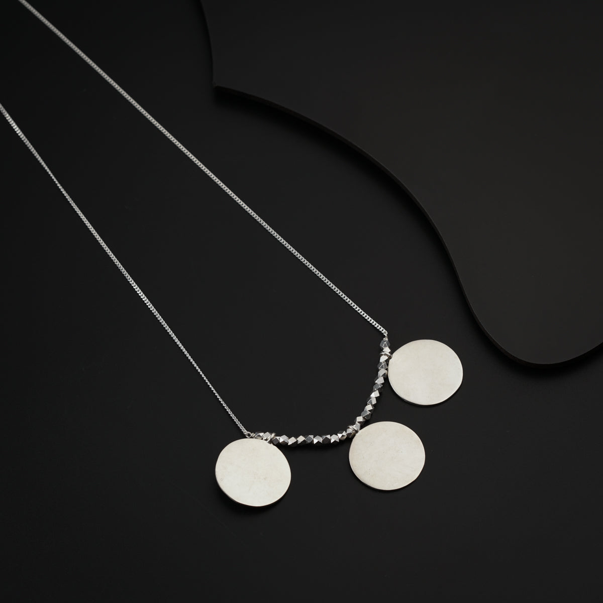 Silver Three Coin Necklace