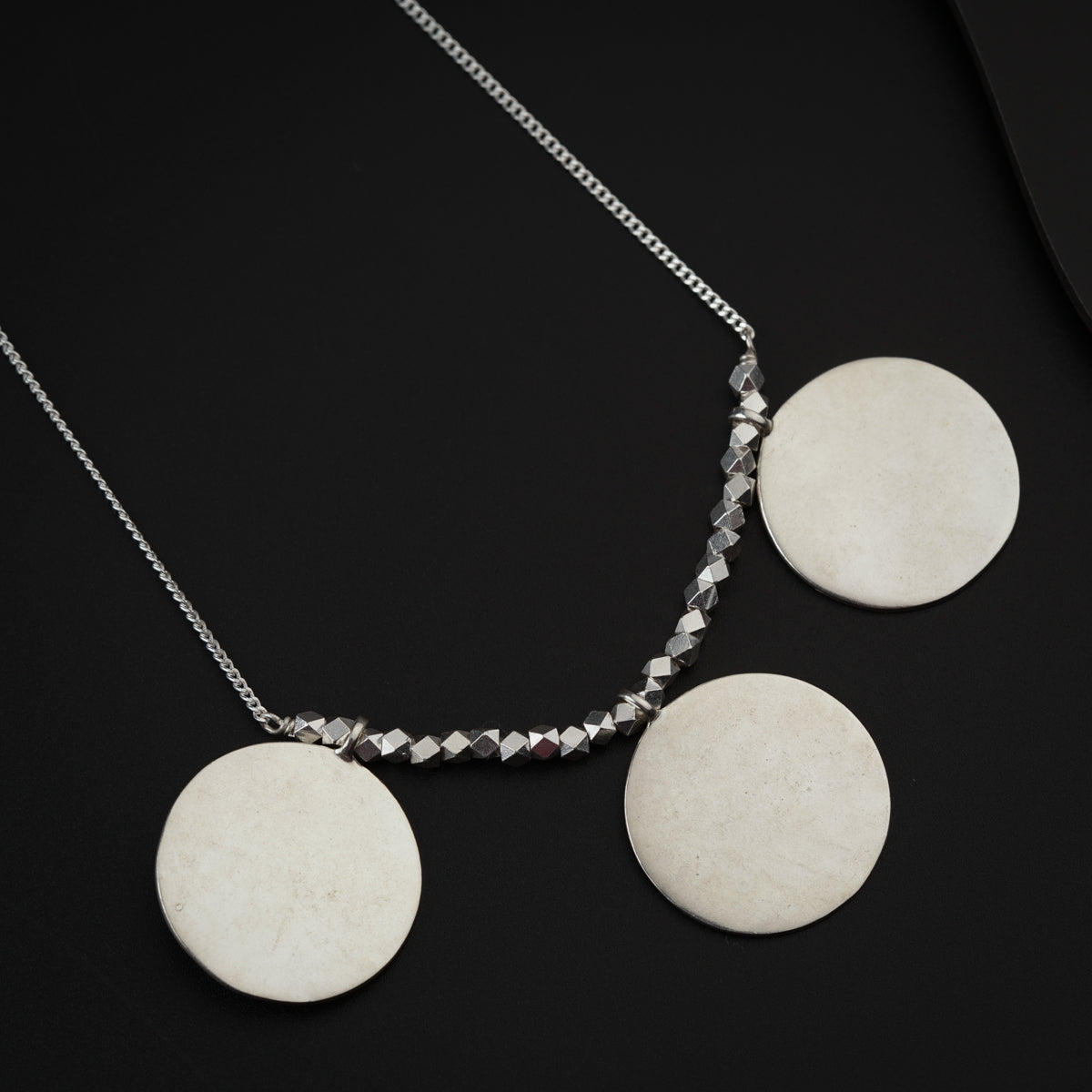 Silver Three Coin Necklace