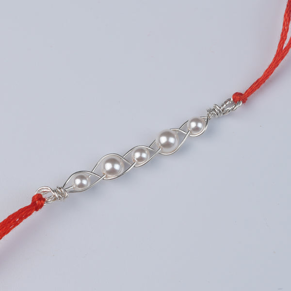Pearl Wrapped Rakhi (Project Handmade)