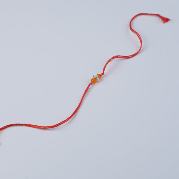Yellow Agate & Pearl Bunch Rakhi (Project Handmade)