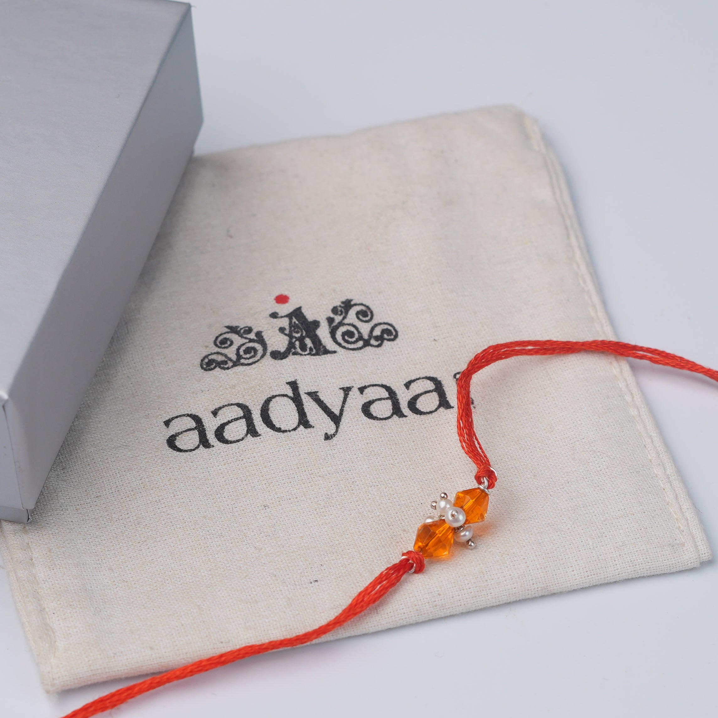 Yellow Agate & Pearl Bunch Rakhi (Project Handmade)
