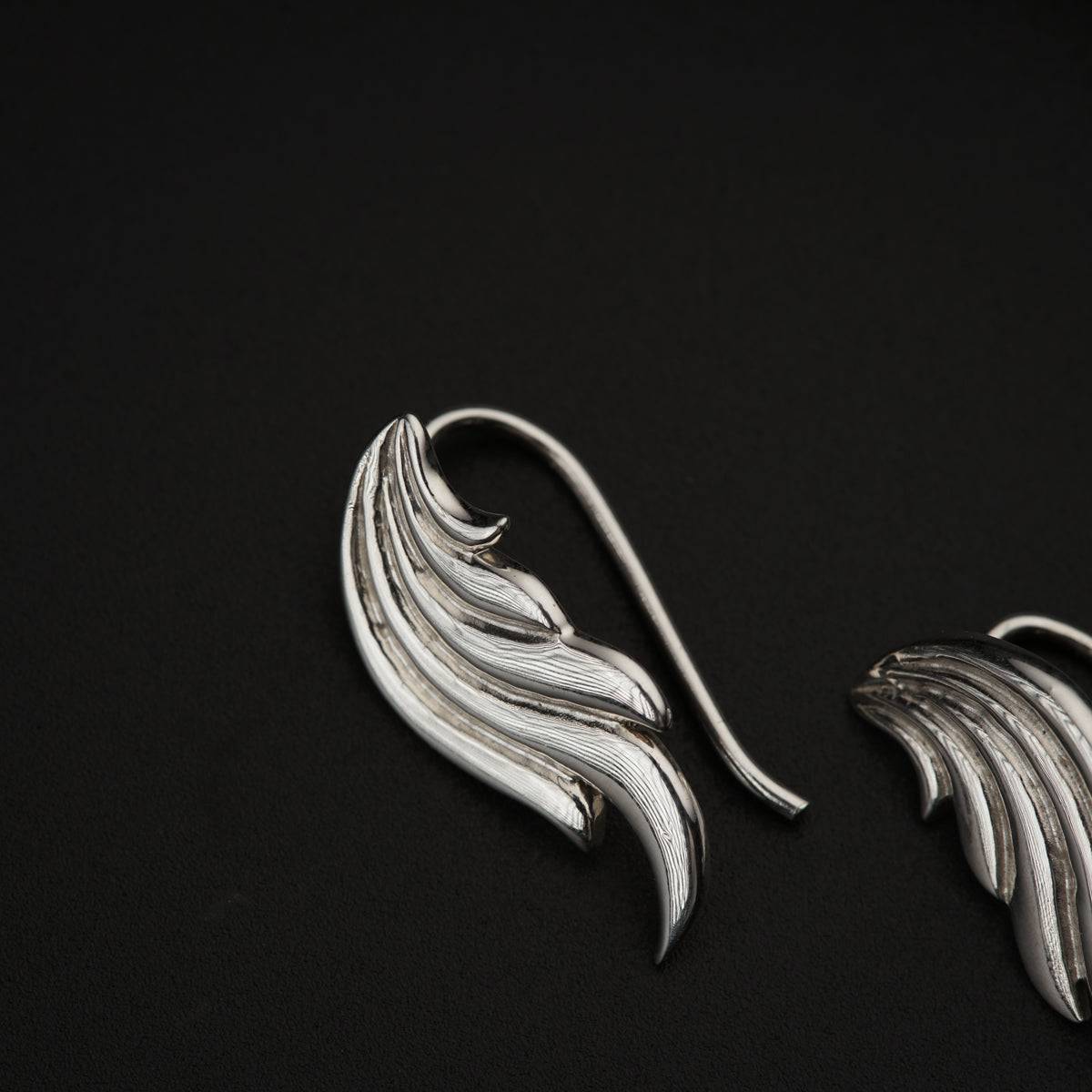 Silver Wing Earcuffs