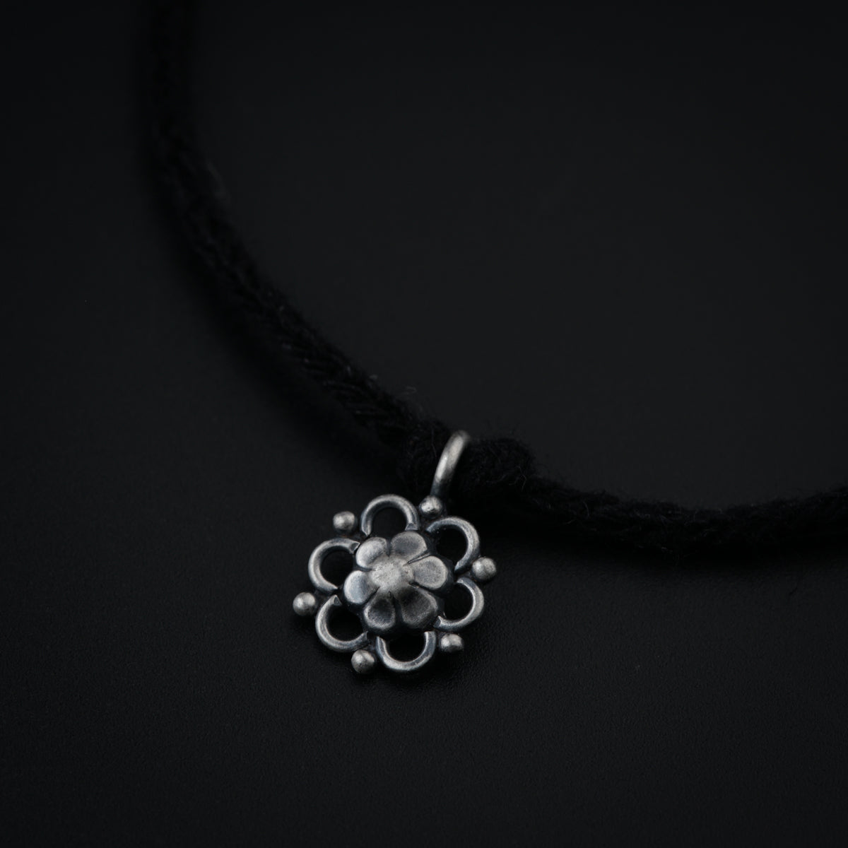 Silver Flower Anklet