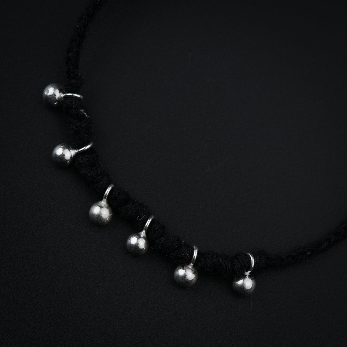 Silver Beads Anklet