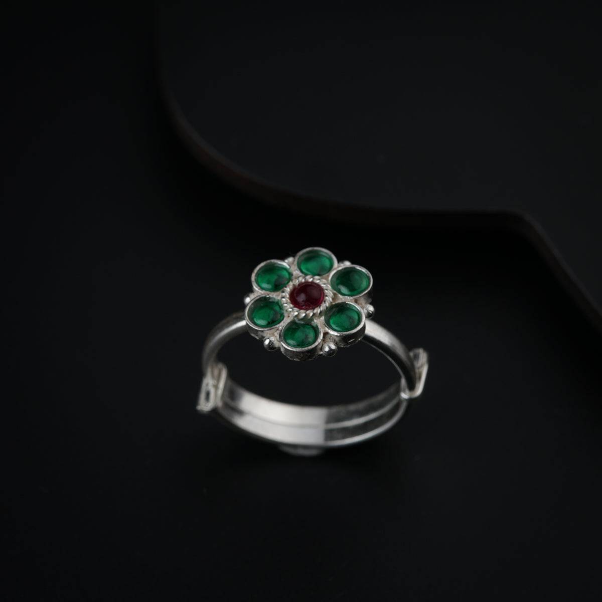 Green Flower Ring