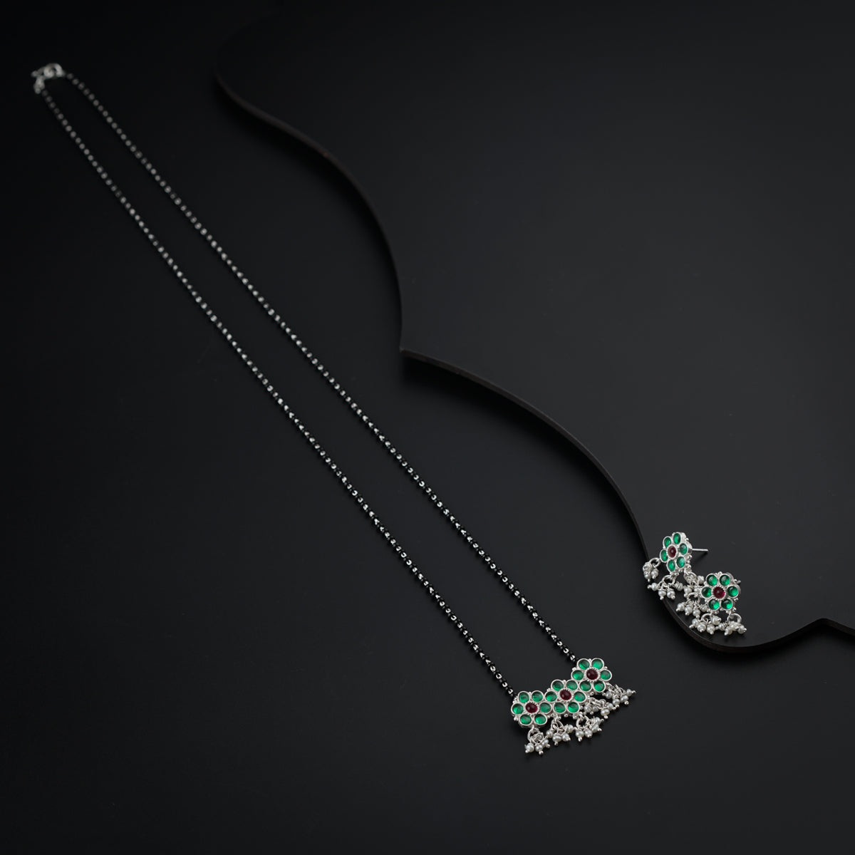 Bageecha Green kudi mangalsutra set