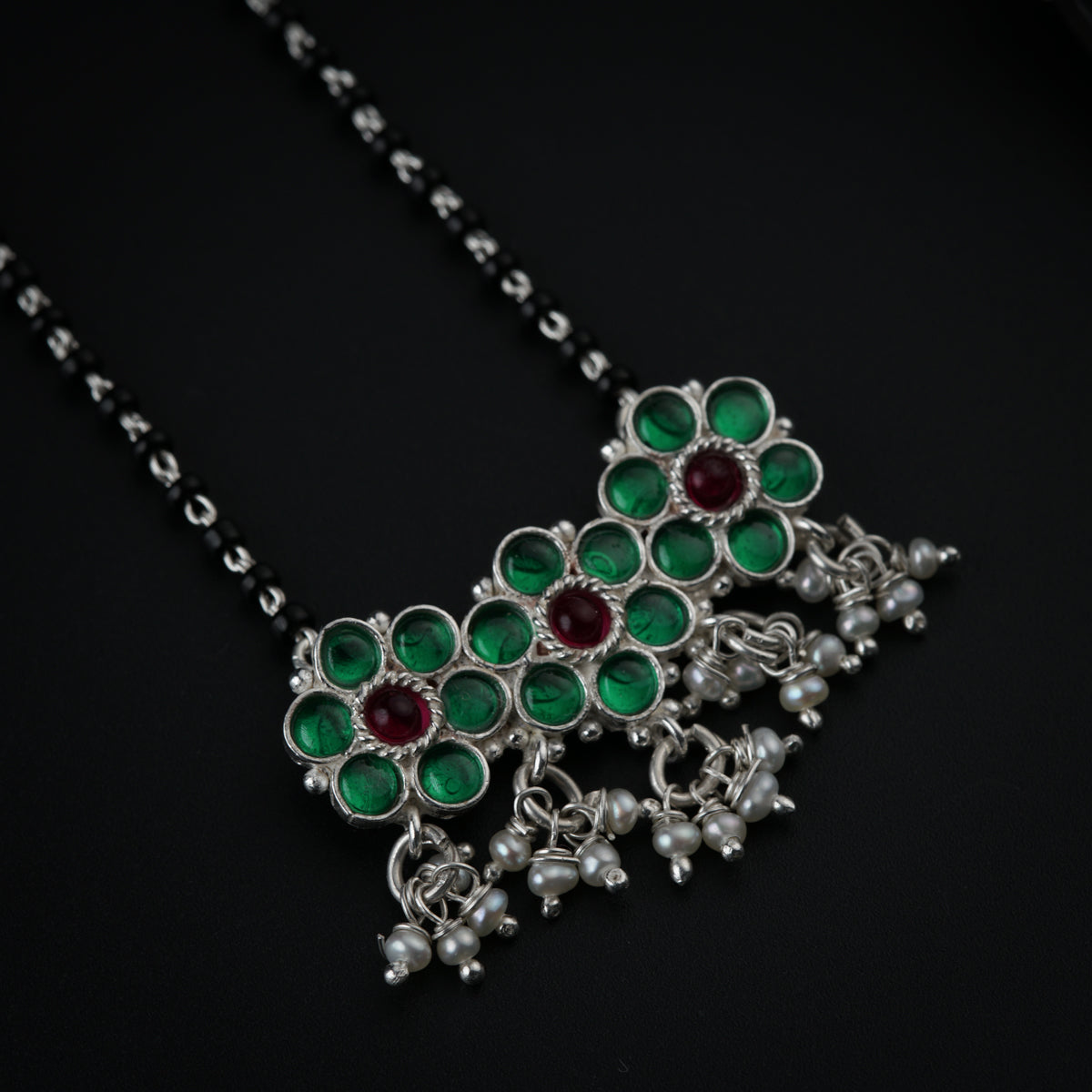 Bageecha Green kudi mangalsutra set