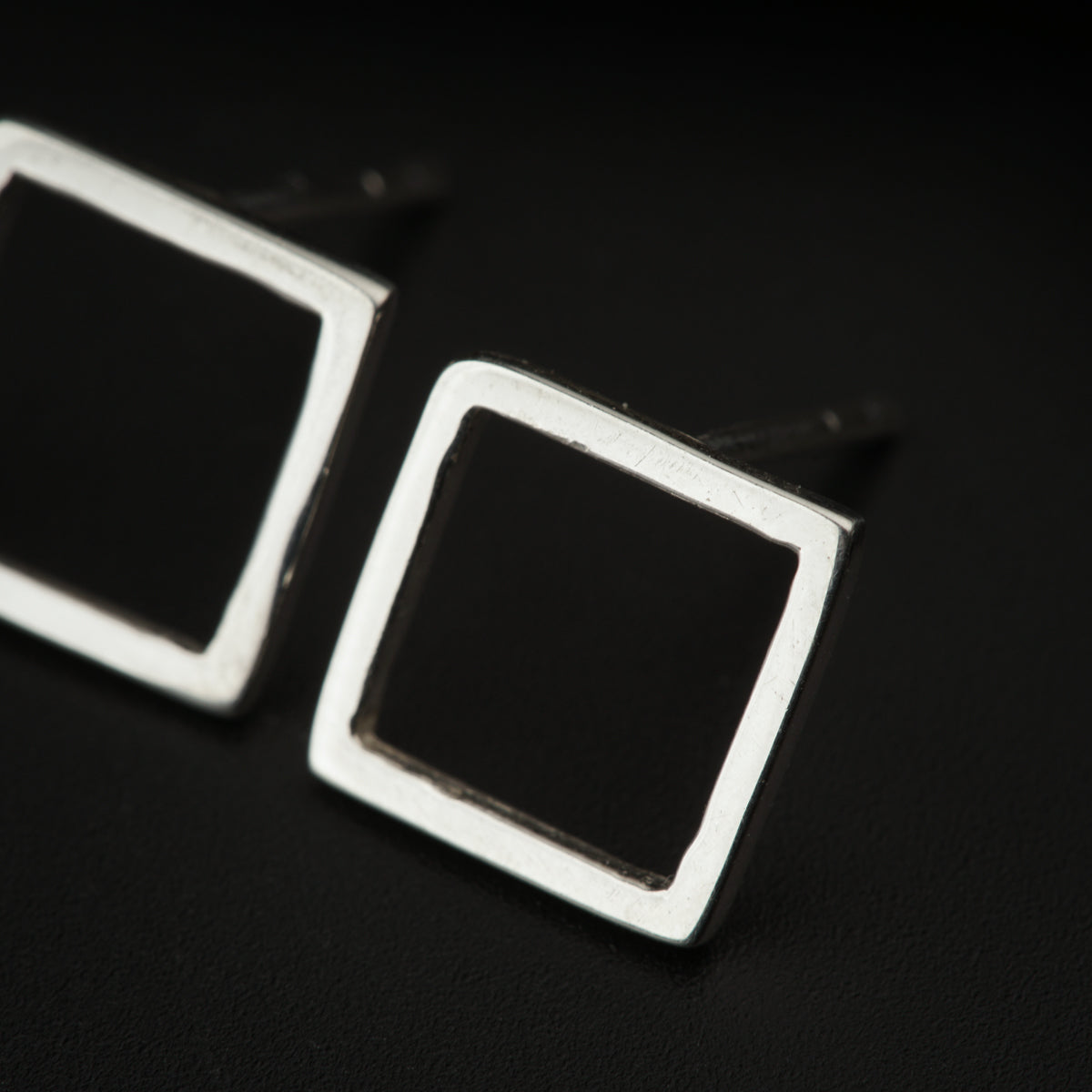 Tiny Silver Square Studs