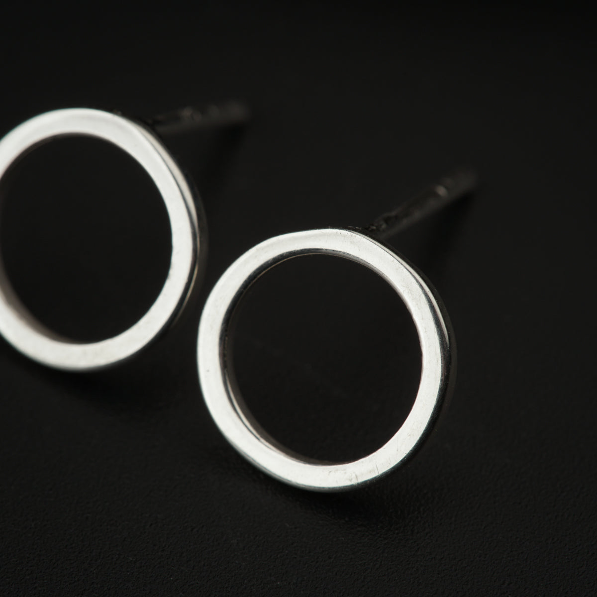 Tiny Silver Round Studs