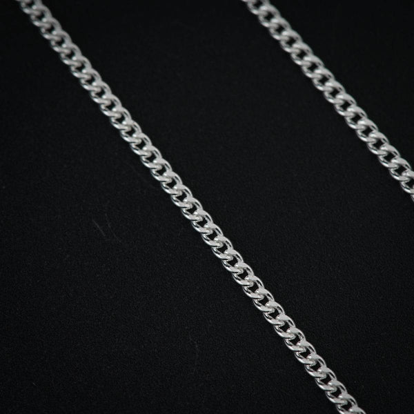 Silver Chain Necklace with Tiny Semi Precious Stones