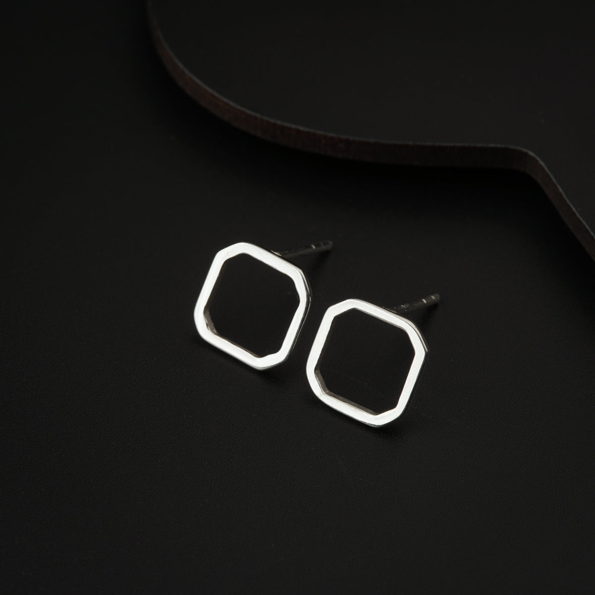 Tiny Silver Squircle Studs