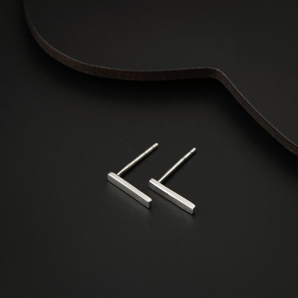 Tiny Silver Line Studs | 92.5 Silver