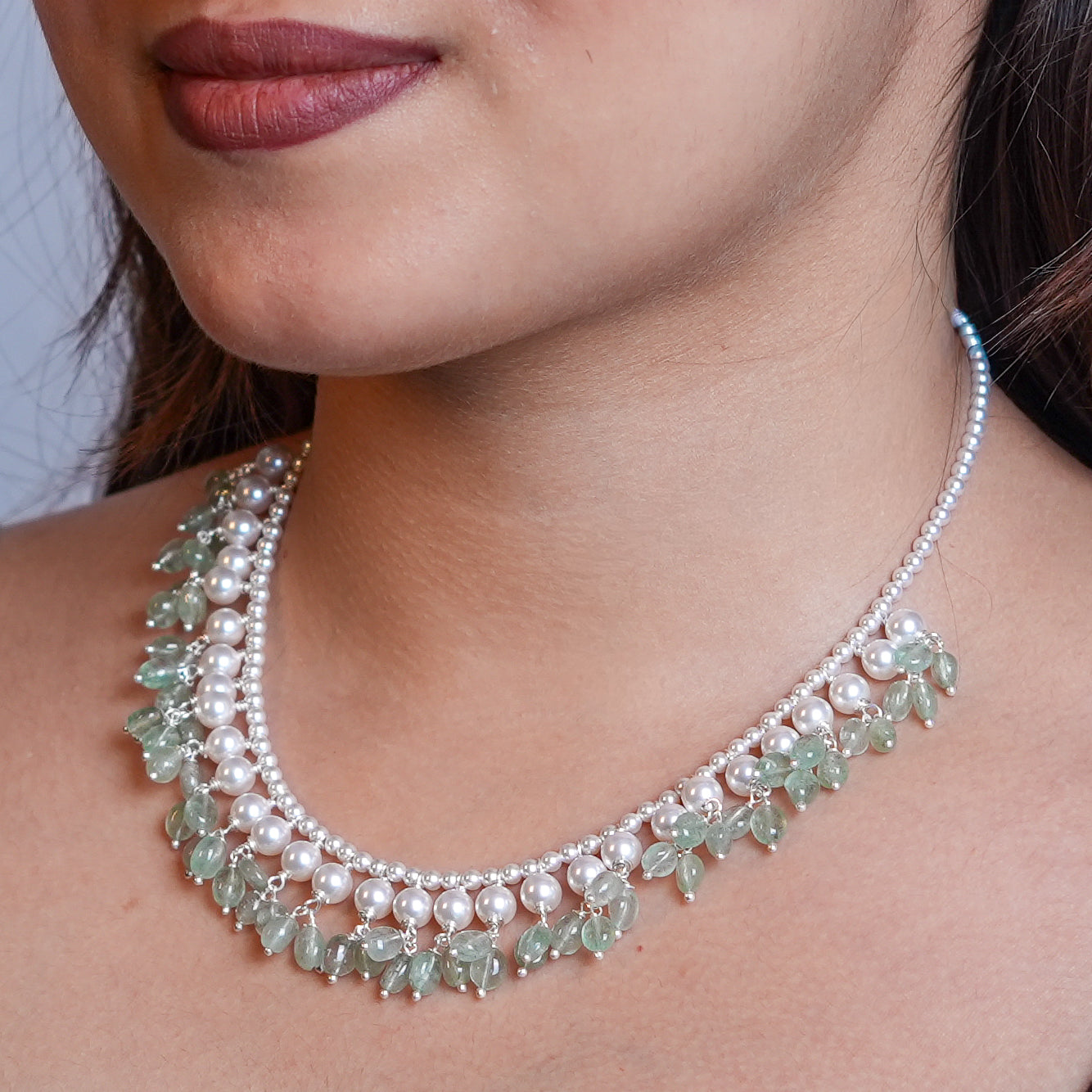 Luxe Necklace - Russian Quartz and Pearls