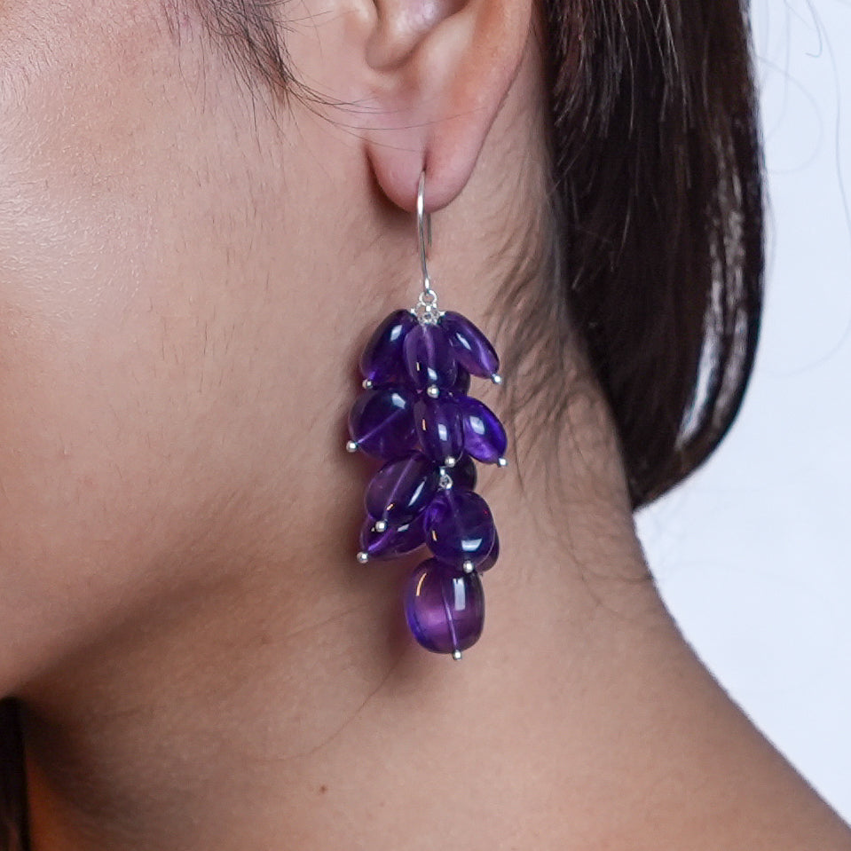 Amethyst Grape Earrings (Project Handmade)