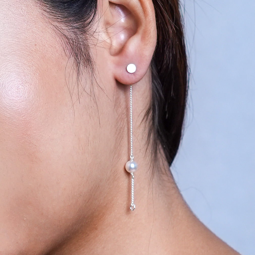 Single Pearl Earrings (Project Handmade)