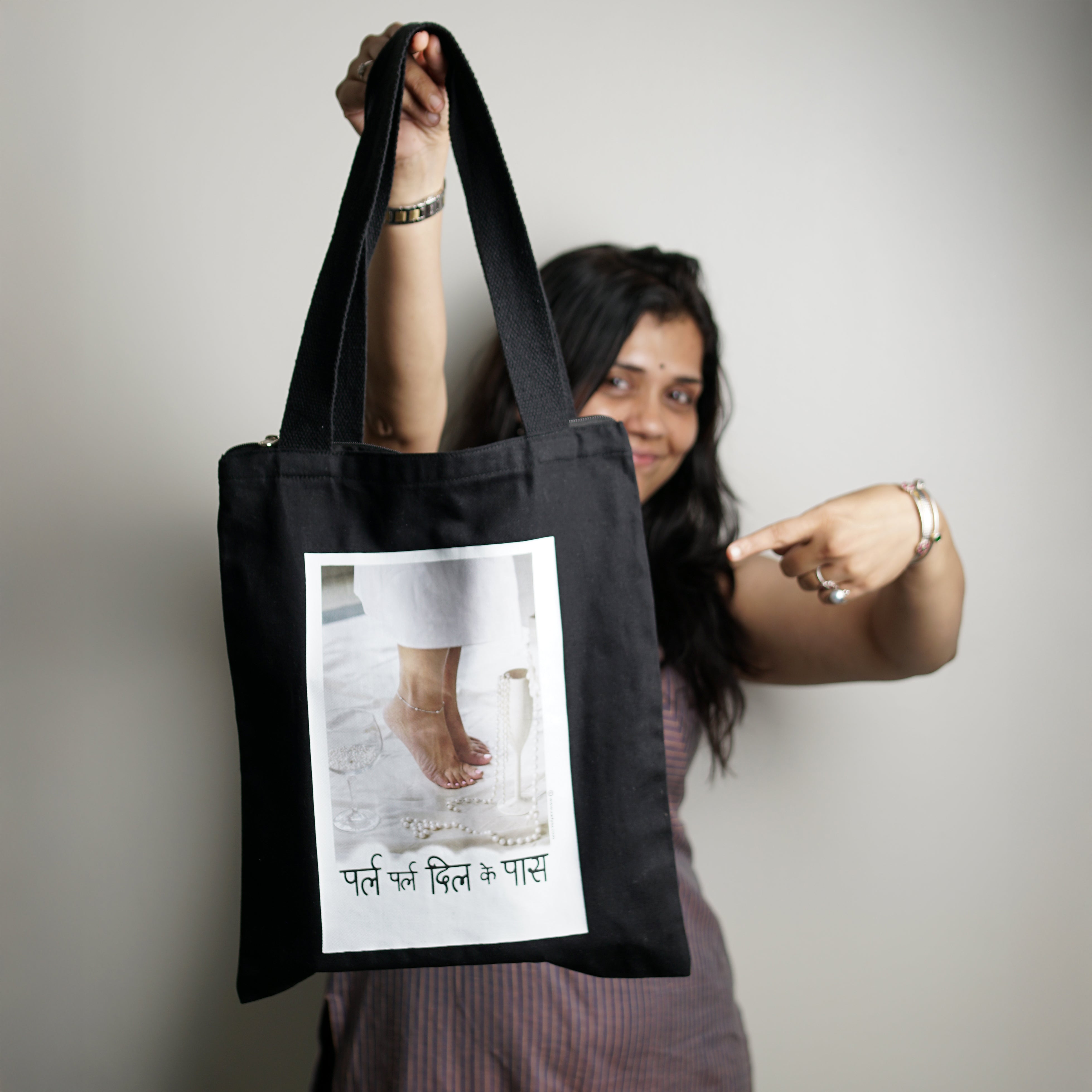 Aadyaa's Tote Bag with Zip - Main Image