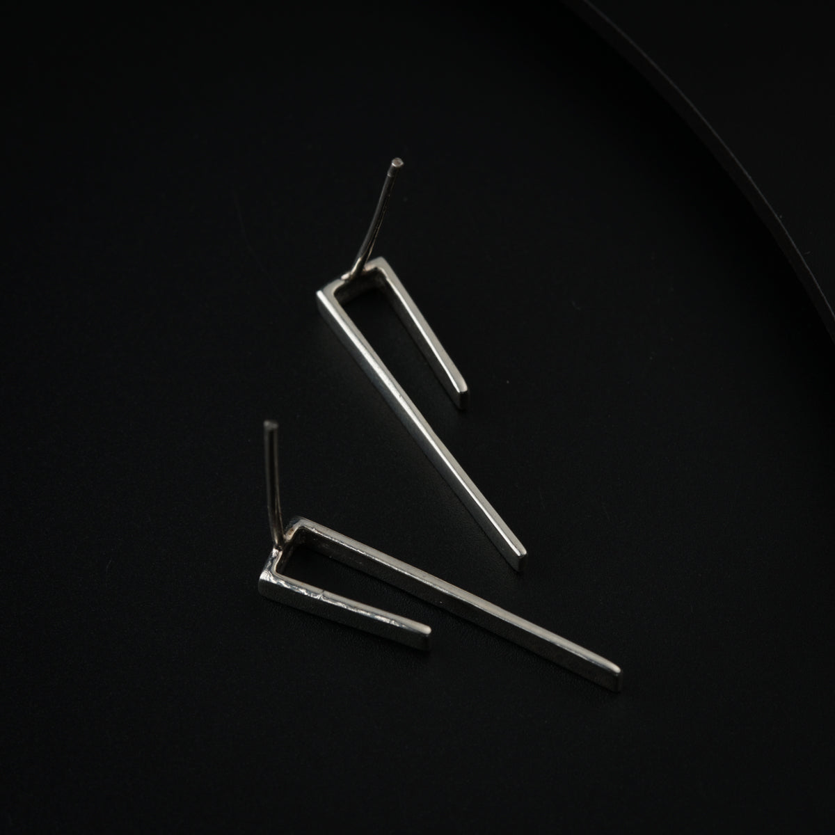 Silver Workwear Earrings : Asymmetric