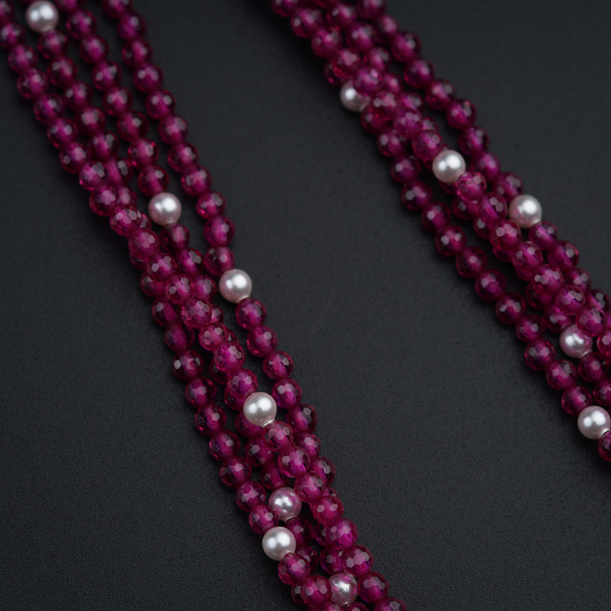 Classic Tanmani Set with Lab Made Ruby and High Quality Pearls