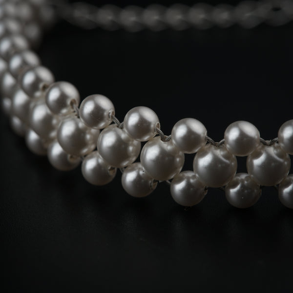 Silver Pearl Beaded Bracelet for jewelry accessories