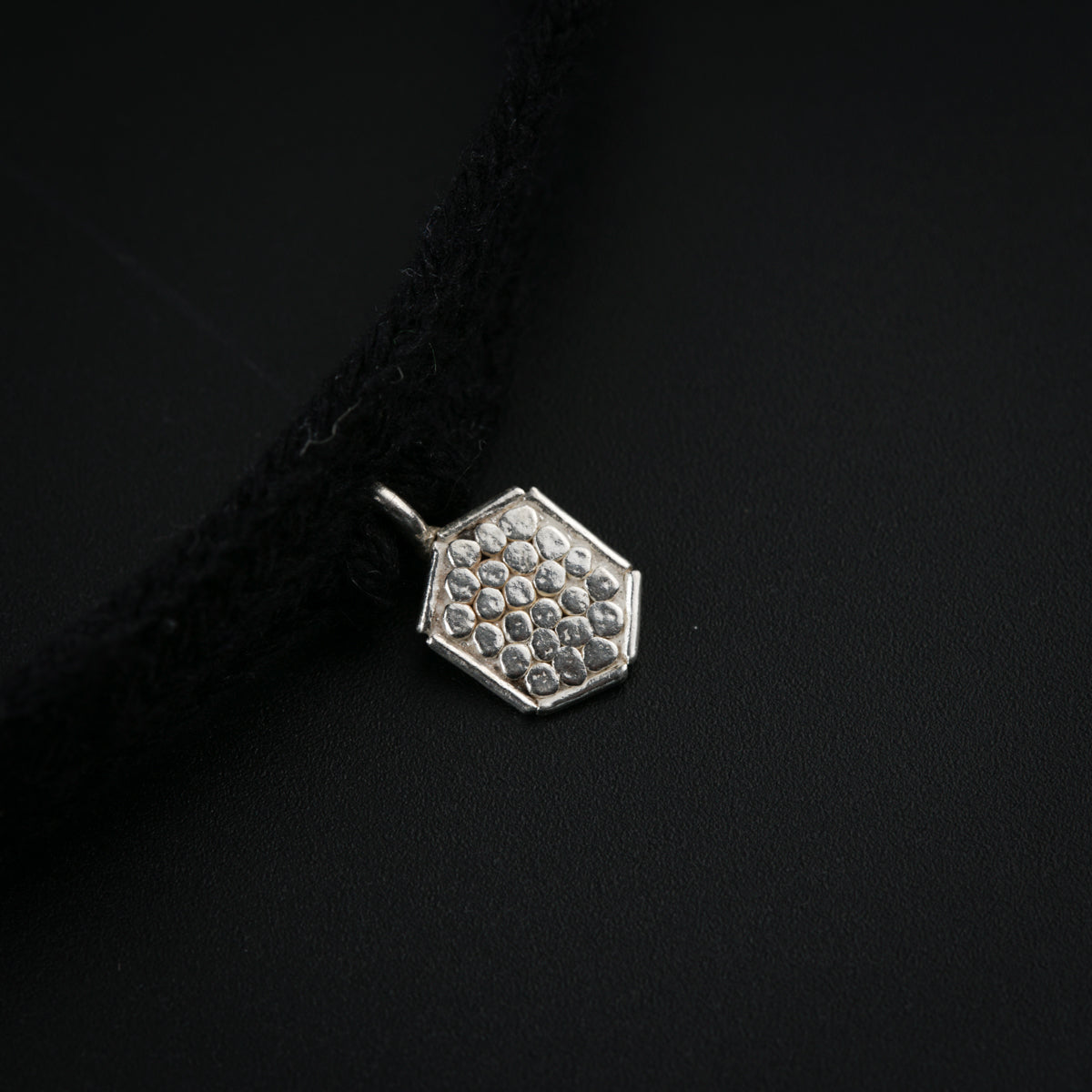 Waist Band with Hammered Hexagon Motif